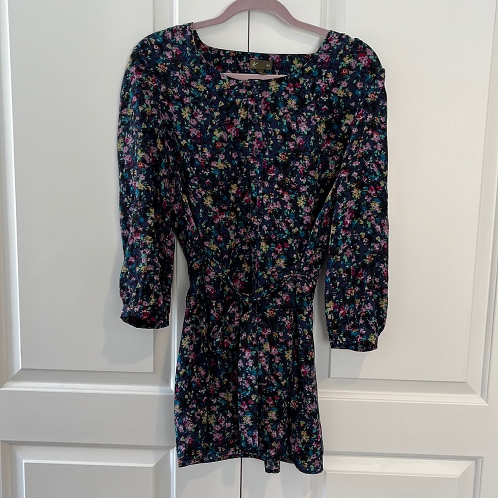 Fei  silk floral tunic from Anthropologie. Excellent condition!